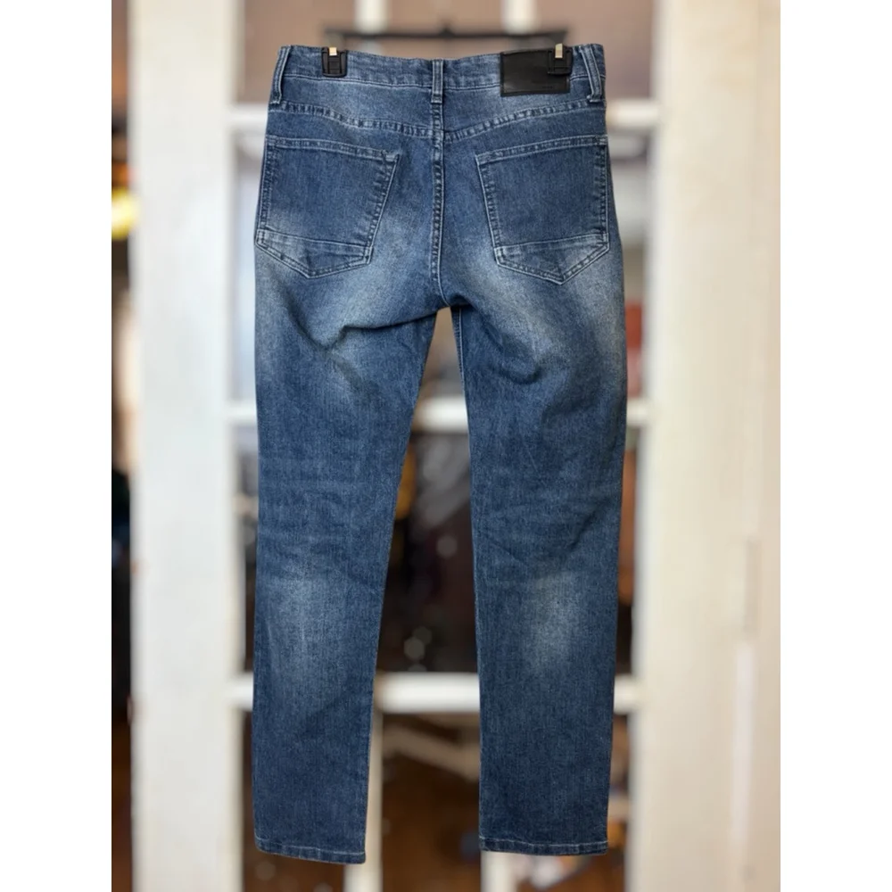 Weatherproof Vintage Men’s 32x29 Blue Slim Fit Stretch Denim Jeans Rugged Casual
